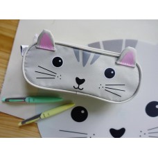 英國sass&belle 可愛動物鉛筆盒-貓咪